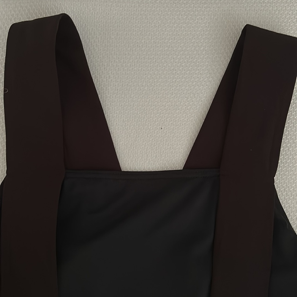 Weissman Solid Black Women's XL One Piece Jumper Overall Style Pants Open Middle - Picture 6 of 7